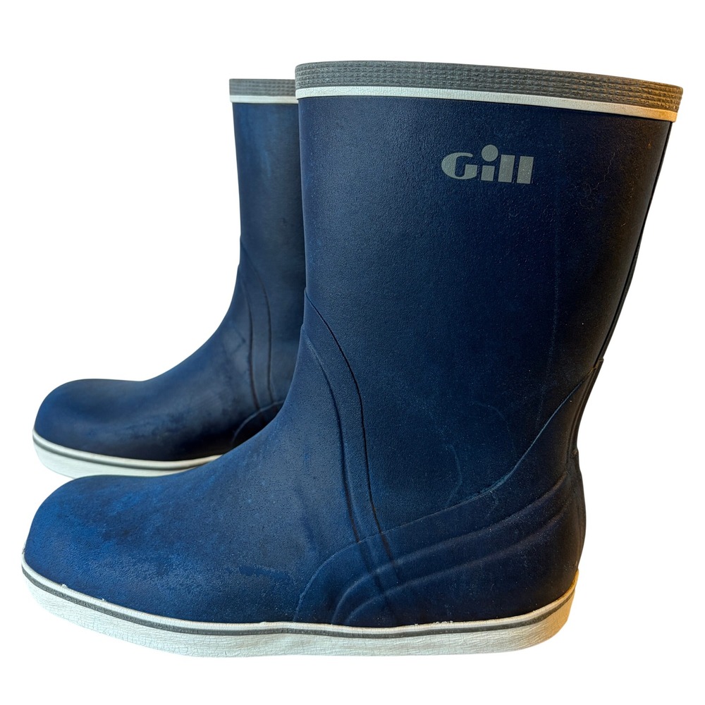 Gill Tall Yachting Sailing Deck Boots Navy Rubber EU 41 US Mens 8 Womens 10